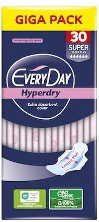 Produktbild Everyday Hyperdry Super Ultra Plus Giga Pack - 30 Baumwollschutzpads