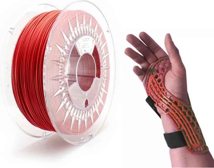 Actual product image Copper 3D COPPER3D Filament PLA PLACTIVE AN1 antibacterial red 0.75kg 1.75mm (PLA, 1.75 mm, 750 g, Red)