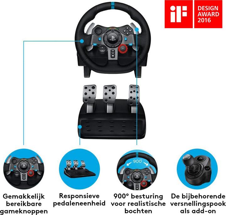Productafbeelding Logitech G G29 Driving Force (PlayStation, PC) (PS3, PS4, PC, PS5)