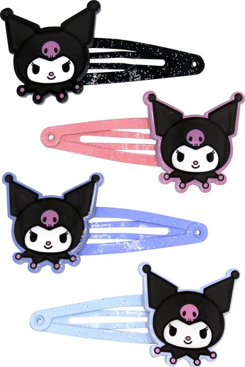 Produktbild Kuromi 4 Haarspangen in Geschenkpackung 9x1,5x14 cm (4 Stk.)