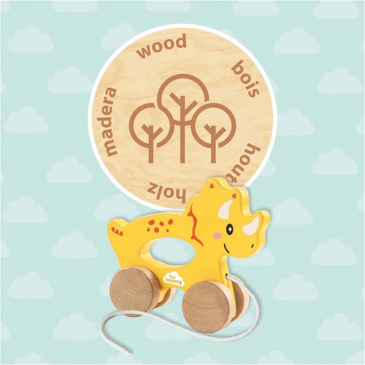 Actual product image Ses Nachziehtier Triceratops 2 in 1 aus Holz