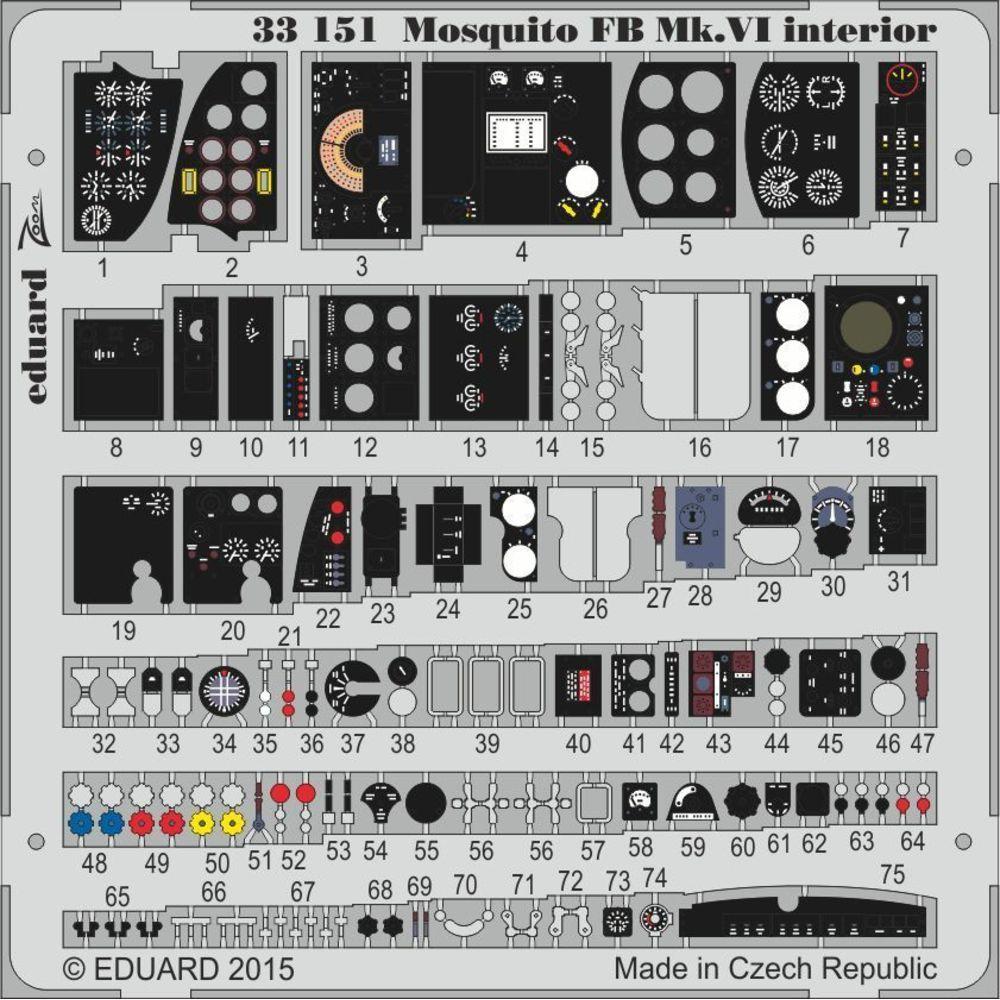 Eduard Mosquito Mk.VI interior for Tamiya