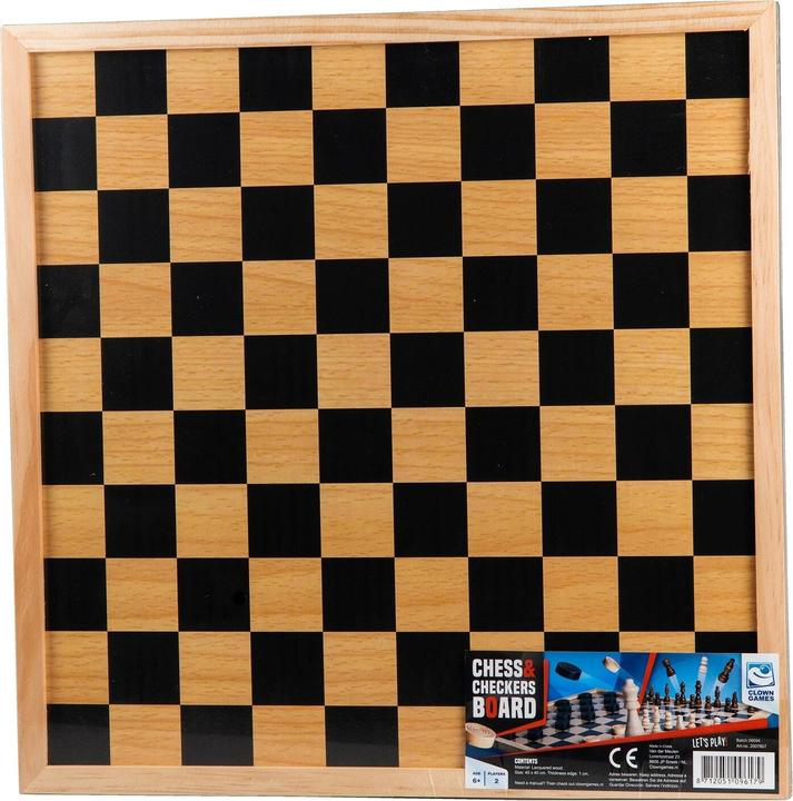 Actual product image Clown games Chess and Checkers board (Dutch, English, French, German, Italian, Spanish, 2 Players)