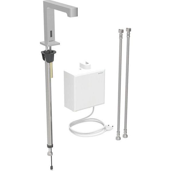 Geberit, Badarmatur, Brenta Waschtischarmatur, Ausladung 195mm, mit Mischer, Netzbetrieb, mit AP-Funktionsbox