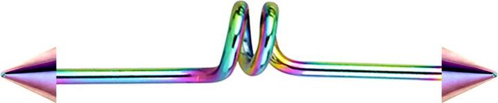 Produktbild Star Piercing Barbell farbig twister mit zwei Cones (ohne Messing, Chirurgenstahl 316L)