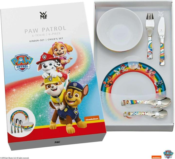 Produktbild WMF Kindergeschirr Kinderbesteck 6tlg Paw Patrol Edelstahl spülmaschinengeeignet