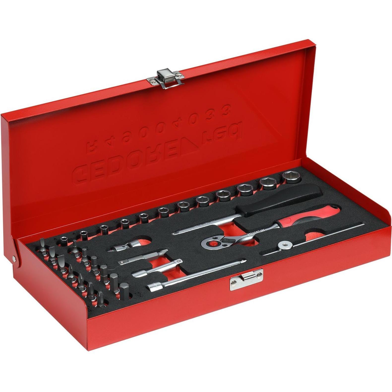 Thumbnail - Gedore Red, Steckschlüssel + Stecknuss, red R49004033 Steckschlüssel-Satz 1/4" 4-13mm 32-teilig (1/4")