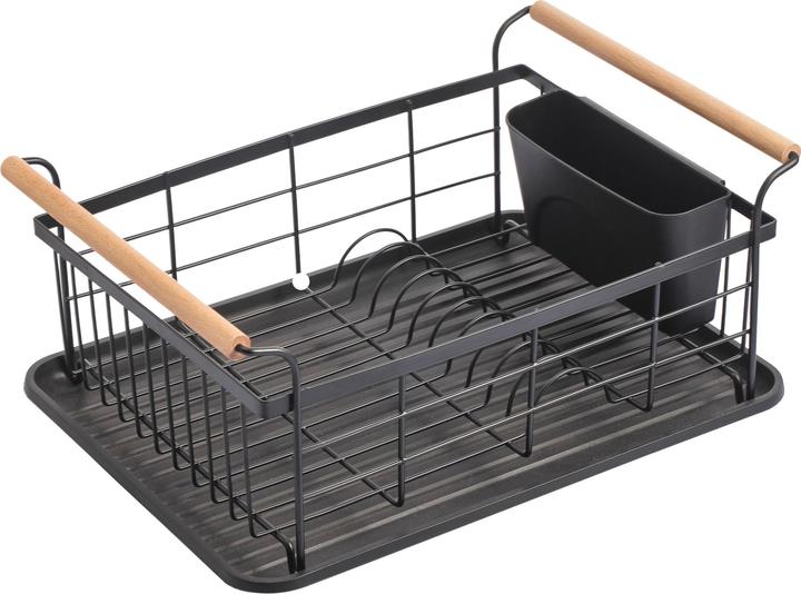 MSV Abtropfgestell Elie Nature/Schwarz matt