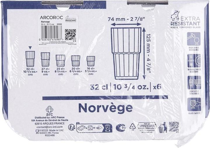 Immagine prodotto Arcoroc SPIRAL vetro temperato O/F tumbler 25cl (0.25 l, 6x)