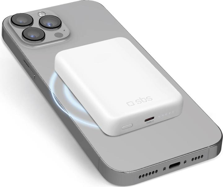 SBS Banca di energia wireless ultracompatta da 5000 mAh (5000 mAh, 20 W)