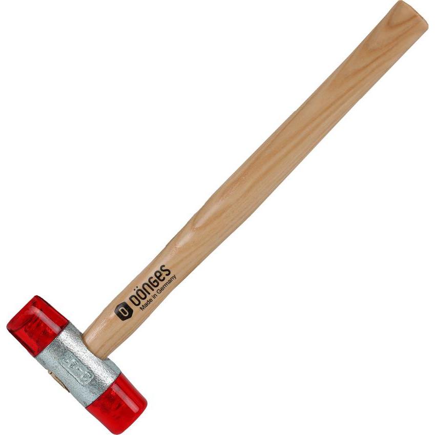 Dönges, Hammer, Kunststoffhammer mit lackiertem Eschenstiel, 27 mm, rot (233 g)