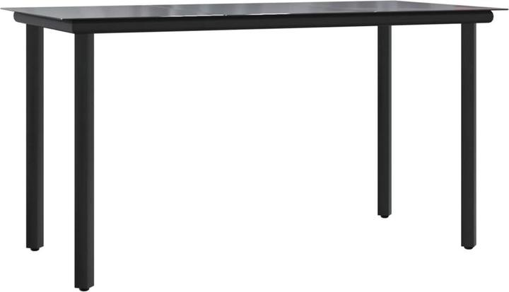 Produktbild VidaXL Gartenmöbel Essgruppe Gartengarnitur Sitzgruppe 7tlg. Schwarz Poly Rattan (200 cm)