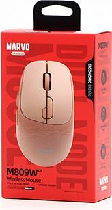 Actual product image Marvo M809W cordless mouse, pastel orange, 1600DPI (Wireless)