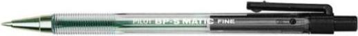 Produktbild Pilot BP-S Matic, Clip, Clip-on retractable ballpoint pen, Refillable, Black, Fine (Schwarz)