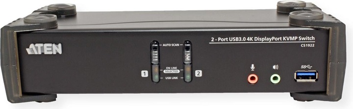 Actual product image Aten CS1922 2-Port USB 3.1 Gen 1 4K DisplayPort 1.2 KVM
