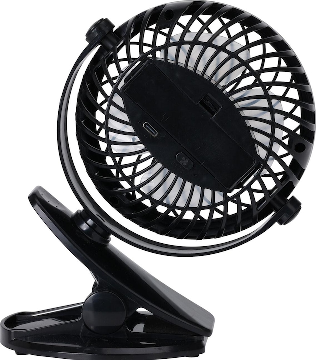 Produktbild H & S Collection 2er-Set Mobiler Ventilator mit Klemme, 3 Modi, schwarz, Akkubetrieb