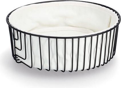 Productafbeelding Zeller Present Broodmand met zak, metaal/katoen, zwart