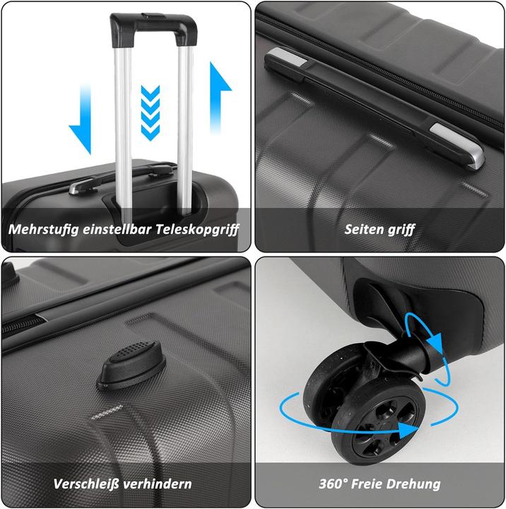 Produktbild Tan.Tomi Hartschalenkoffer mit 4 Rollen und Passwortsperre (65 l)