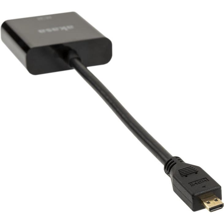 Thumbnail - Akasa micro HDMI (Typ D) — VGA (HDMI, 15 cm), Data + Video Adapter, Schwarz