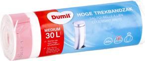 Productafbeelding Dumil Afvalzak 30L hoog met trekkoord 20 stuks (20x, 30 l)