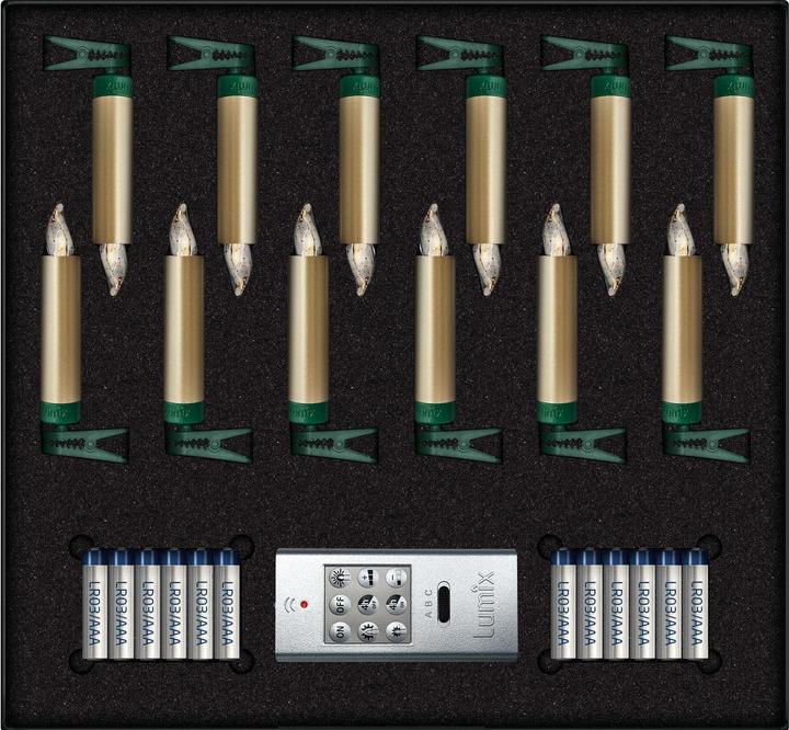 Image du produit Krinner Bougie de Noël à LED pour arbre de Noël - Ensemble de démarrage Superlight (12 x)