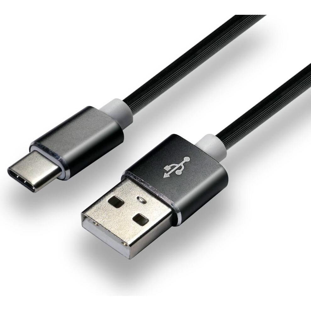 Thumbnail - Everactive USB-C Kabel 1m - Schwarz Silikon Schnellladeunterstützung 3A - CBS-1CB (1 m), USB Kabel