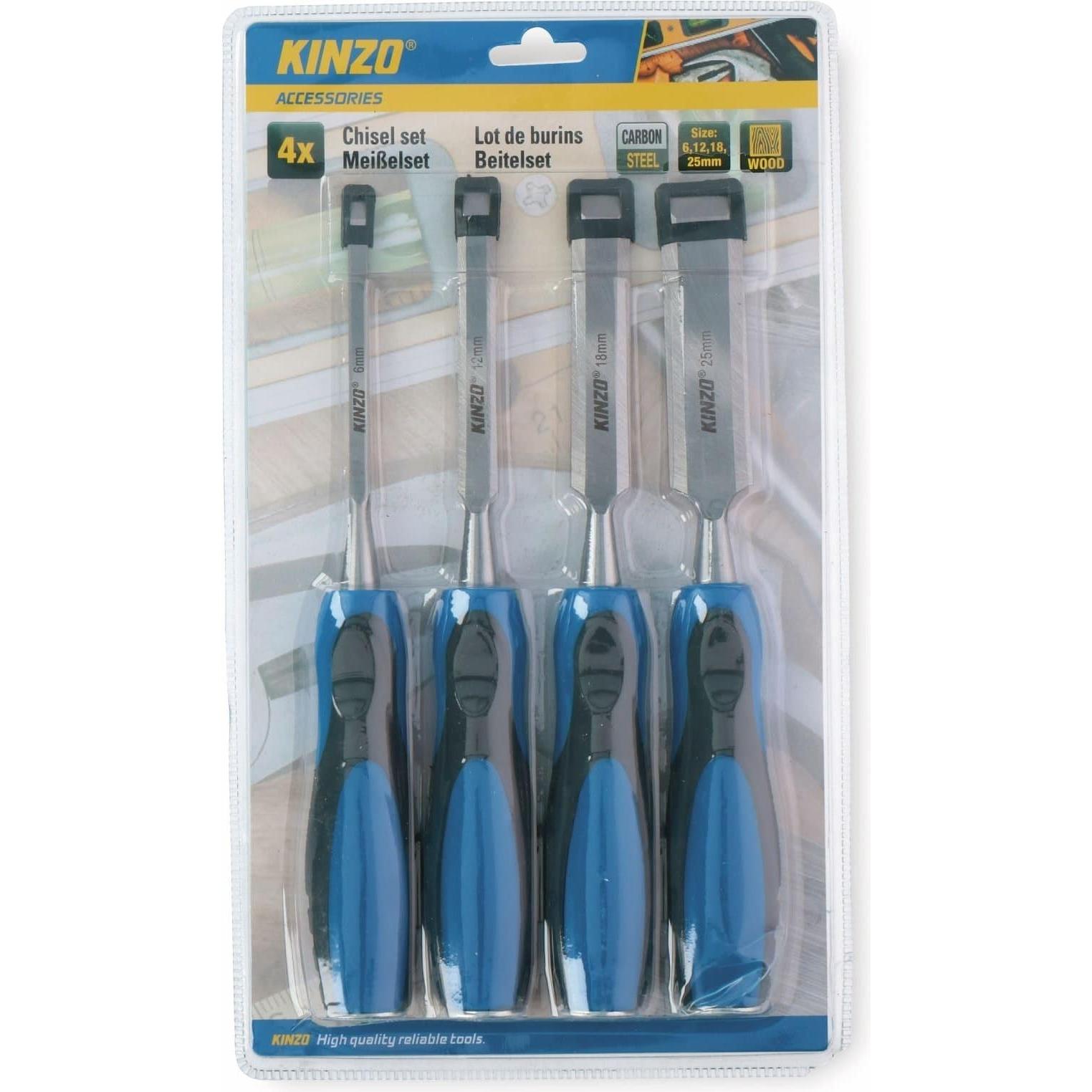 Kinzo, Beitel + Handhobel, Chisel set 4pcs ST (6 mm)