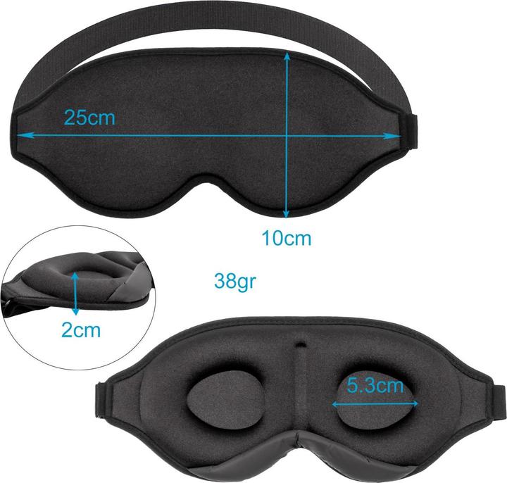 Image du produit Intirilife Masque de sommeil 3D (Masque de sommeil)