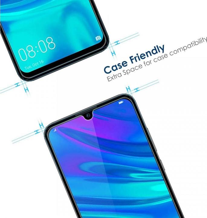 Immagine prodotto Screenguard Huawei P Smart 2019 Pellicola protettiva in vetro Custodia Design amichevole (1 pz., Huawei P Smart+ (2019))