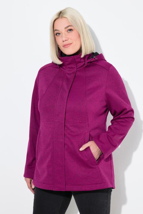 Produktbild Ulla Popken HYPRAR Softshelljacke, wasserdicht, Kapuze, 2-Wege-Zipper (56)