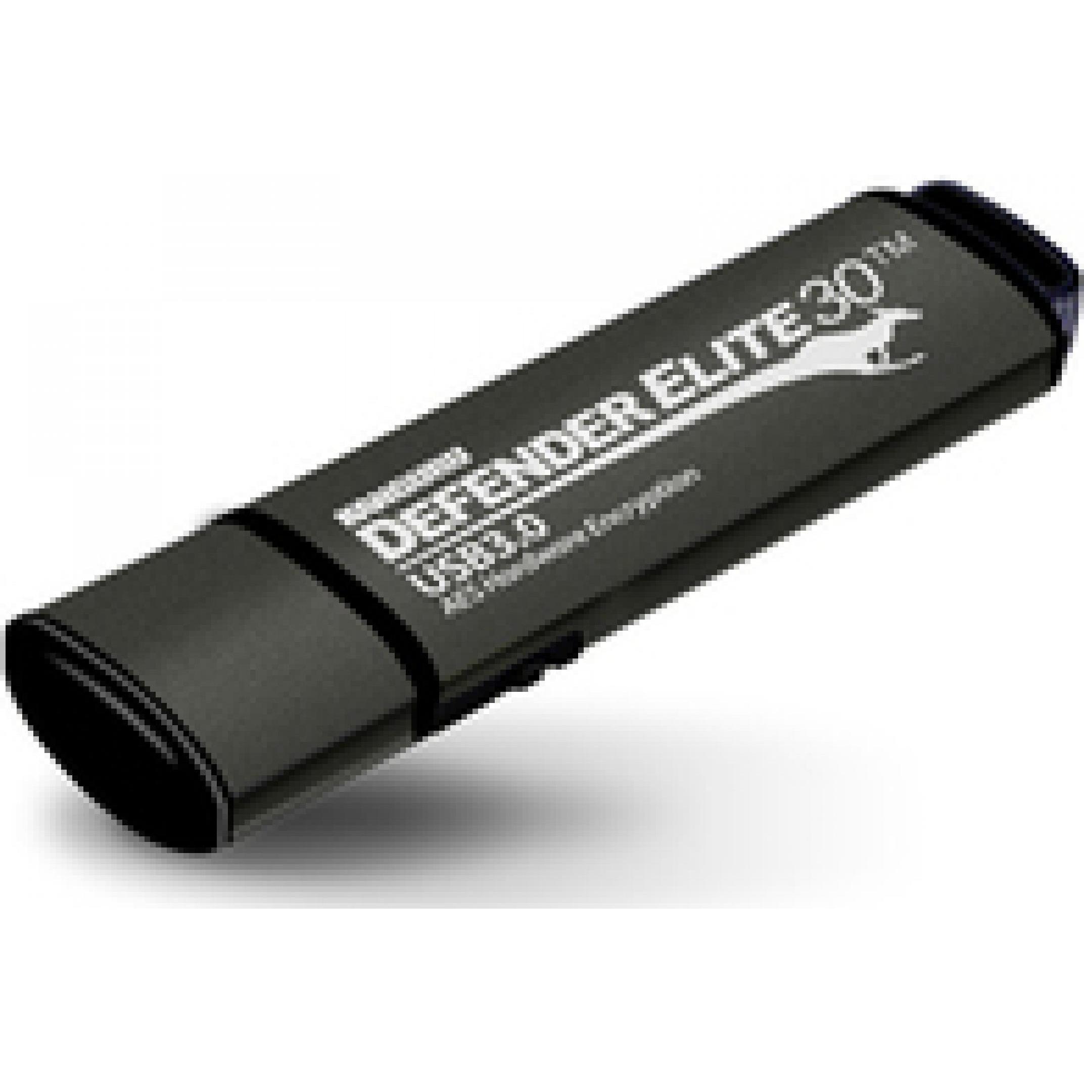 Kanguru Defender Elite30 - 16GB - FIPS 197 (16 GB, USB-A, USB 3.2), USB Stick, Schwarz