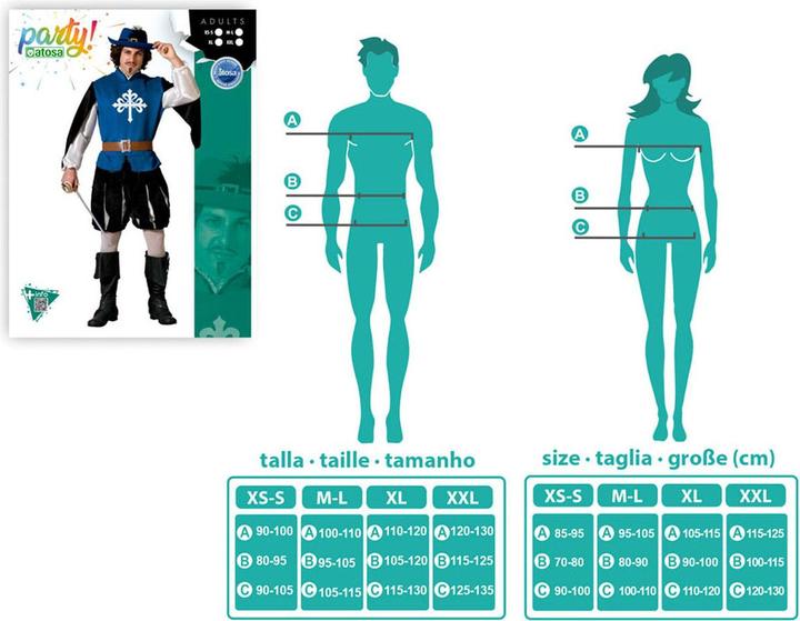 Produktbild Carnival Toys Verkleidung Musketier (XS)
