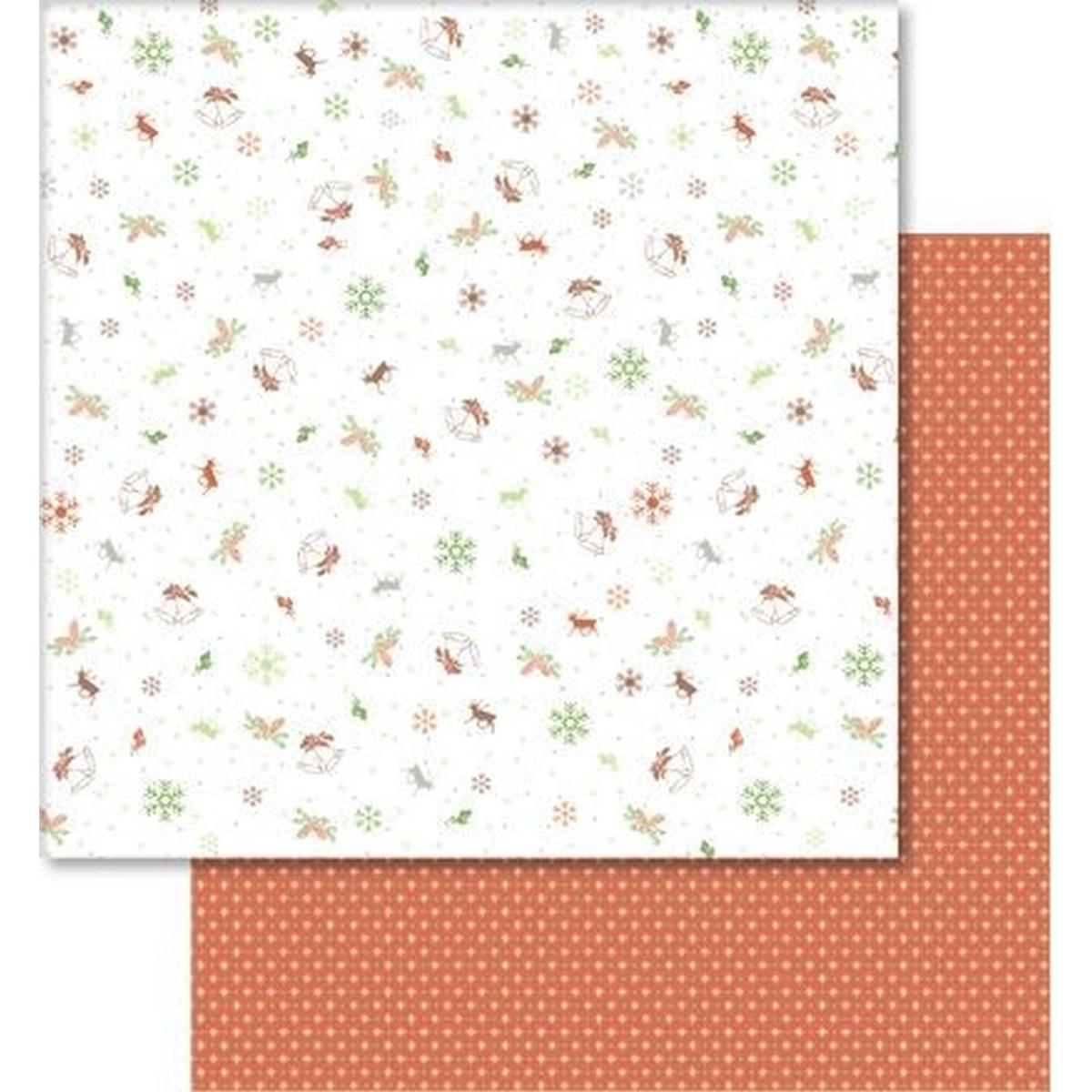 Ursus, Bastelpapier, Scrapbook Paper Classic Christmas rot/grün12x12 Zoll VE=25 Blatt Motiv 5 (25 x)