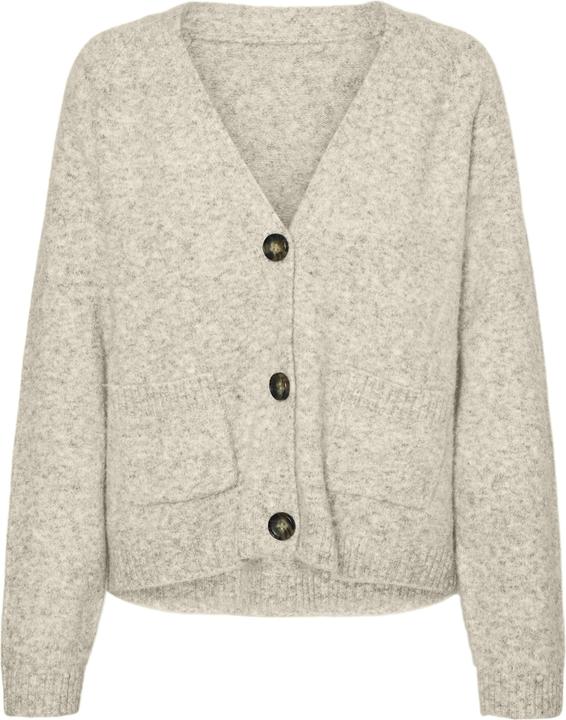 Produktbild Vero Moda Locker geschnitten V-Ausschnitt Gerippte Ärmelbündchen Strickjacke Strickjacke (L)