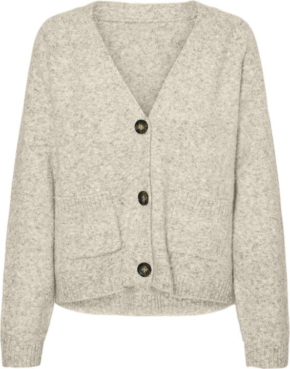 Vero Moda Locker geschnitten V-Ausschnitt Gerippte Ärmelbündchen Strickjacke Strickjacke