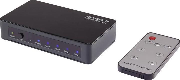 Produktbild SpeaKa Professional 4 Port UHD HDMI Switch mit PIP-Funktion