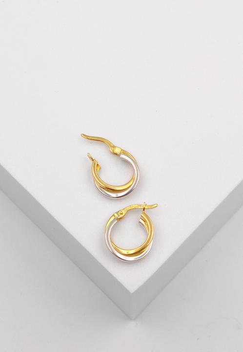 Image du produit Muau Créoles (750, Or blanc, Or jaune 18 K)
