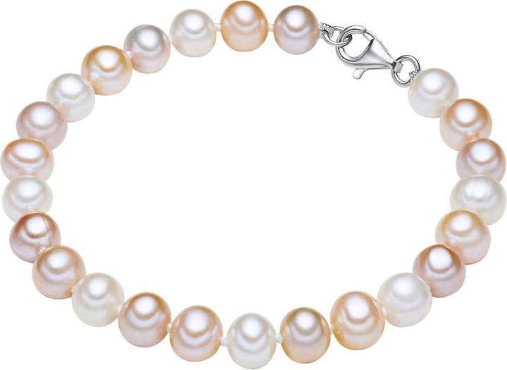 Immagine prodotto Valero Pearls Perle d'acqua dolce d'argento da donna coltivate multicolore - 2242 (16 cm, Argento)