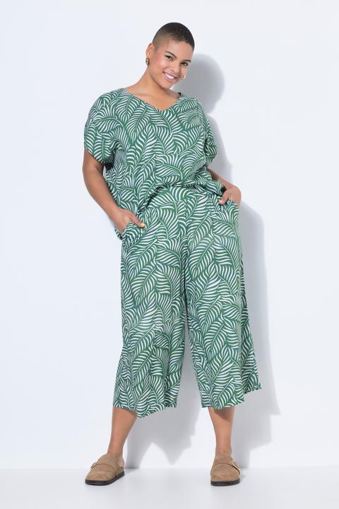 Produktbild Studio Untold Culotte, Wide Legs, Leafs-Print, Elastikbund (52)