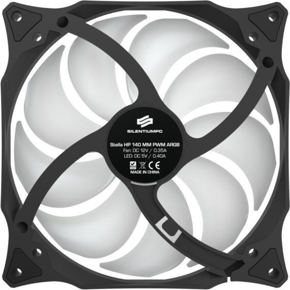 Actual product image Silentium PC Stella HP ARGB 140 PWM computer case fan (140 mm, 1 x)