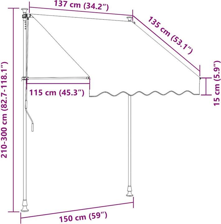 Produktbild vidaXL Markise (1.50 m)
