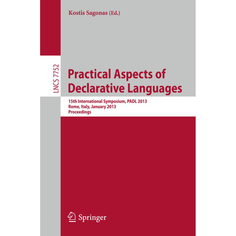 Practical Aspects of Declarative Languages, Fachbücher von Kostis Sagonas