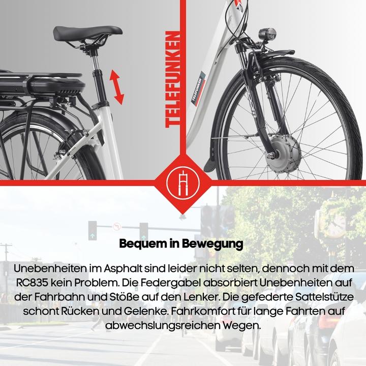 Actual product image Telefunken City E-Bike Damen RC835 28 Zoll Frontmotor 3-Gang Nabenschaltung