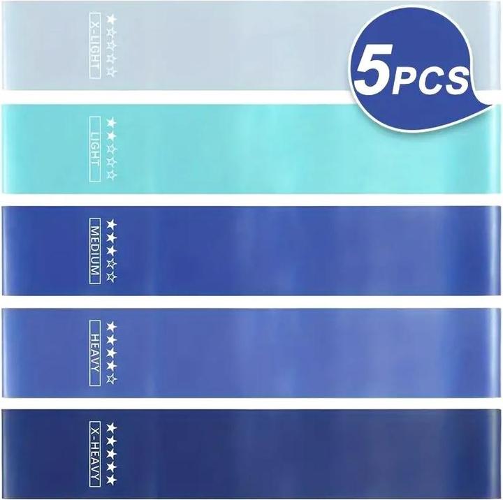 Actual product image Cbx Fitnessband, Widerstandsbänder, Resistance Bands, Gymnastikband, 5 Stück (0.30 m, Medium)