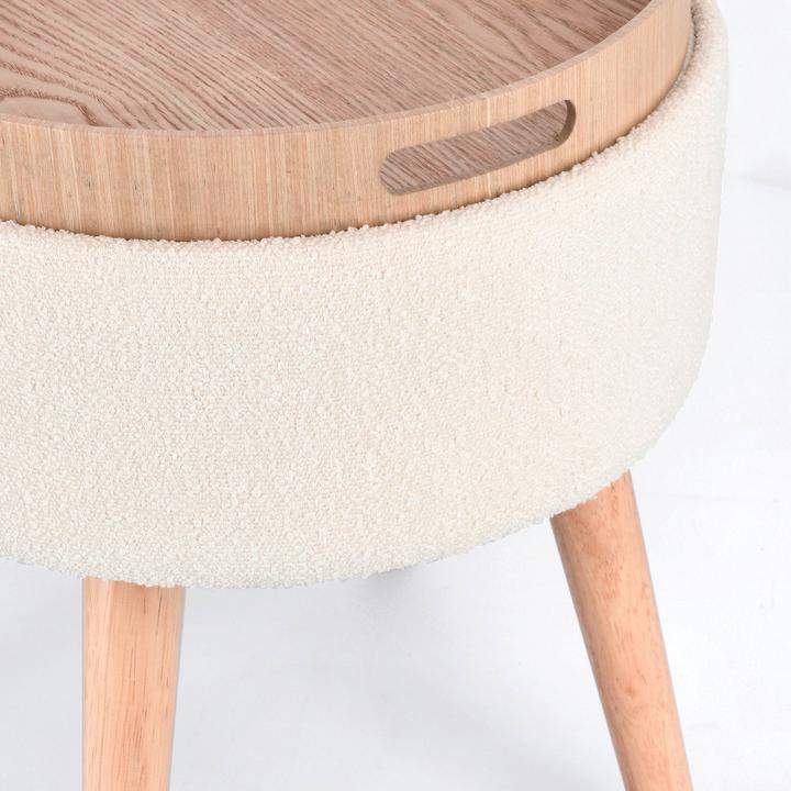 Produktbild Bizzotto Hocker Zoya weiss