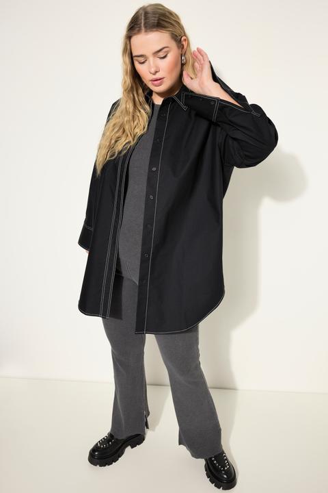 Actual product image Studio Untold Contrast Stitched Button Down Blouse (50, 52)