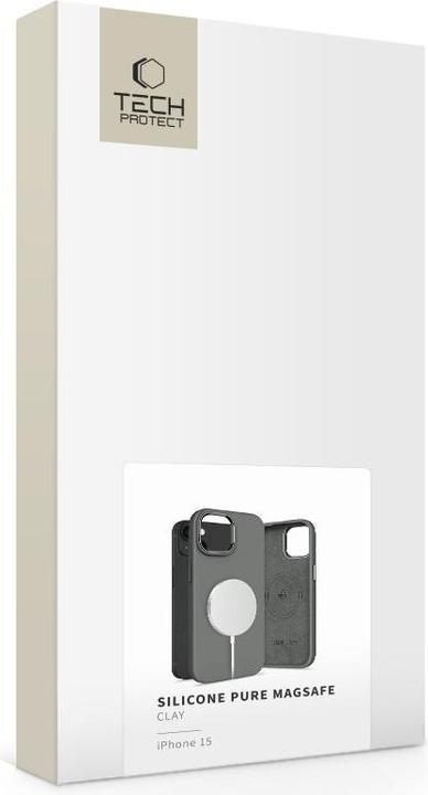 Produktbild Tech-Protect Silicone PUZ MagSafe iPhone 15 Case - Gray (Apple iPhone 15)