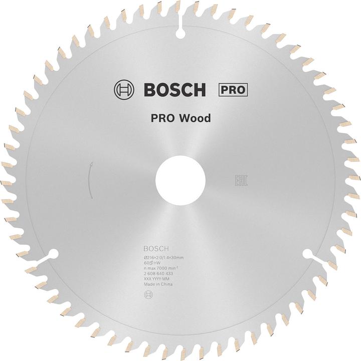 Image du produit Bosch Professional Zubehör Lame de scie circulaire PRO Wood, 216 x 2 x 30 mm