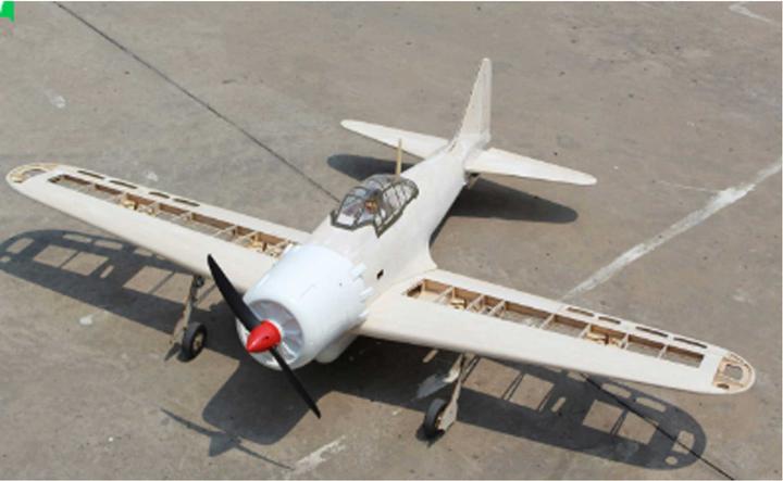 Actual product image Seagull Models a6m2 zero 67" master scale kit edition wooden warbird kit (Glider)