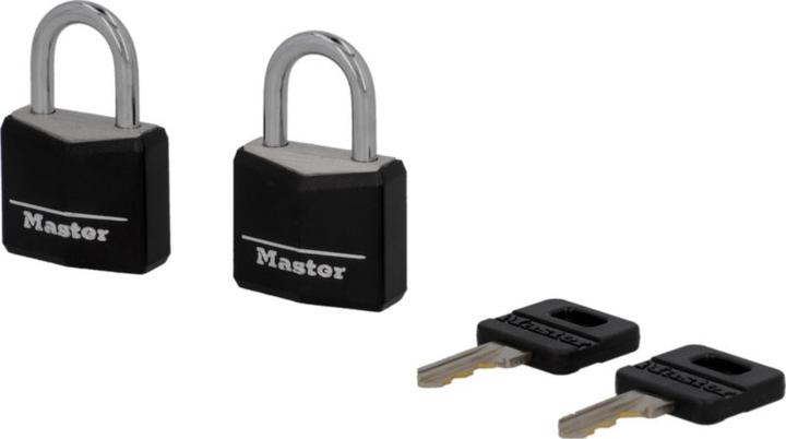 Actual product image Master Lock wide padlock with solid aluminum case and cover